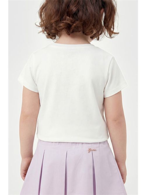 T-shirt con logo in paillettes GUESS | K6GI08K6YW4/G011